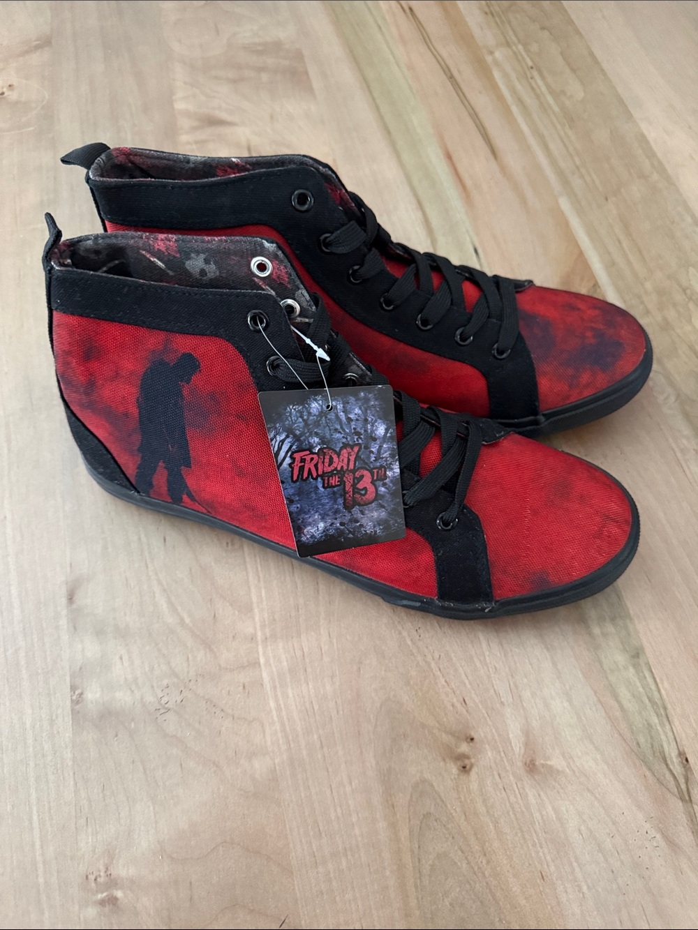 Friday the 13th Red & Black High-Top Sneakers